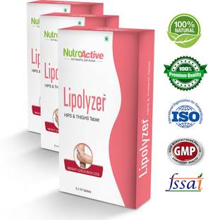 NUTROACTIVE lipolyzer hips and thighs tablets for weight management(pack of 3)