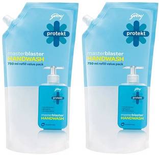 Godrej Protekt Master Blaster Handwash (Refill) -(750 ml Pack of 2) Hand Wash Pouch