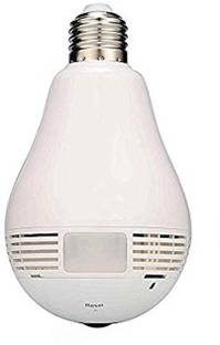 S-tech S-Tech: High Quality P2P WiFi Bulb Shape Fisheye 360° Panoramic Wireless Camera with LED Bulb Light and SD Card Slot (One Year Warranty) Security Camera