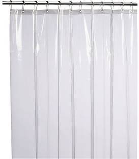 KUBER INDUSTRIES 274 cm (9 ft) PVC (Polyvinyl Chloride) Shower Curtain Single Curtain