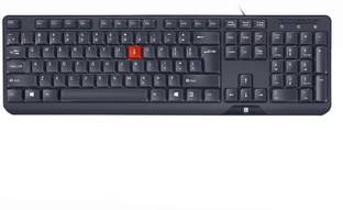 iball Sleek Wired USB Standard Desktop Keyboard Compatible with Desktop, Laptop, Mac