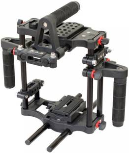 FILMCITY Power DSLR Camera Cage with Top and Side Handles and Quick Release for Video DSLR Sony Nikon Canon Panasonic (FC-CTH) Camera Rig