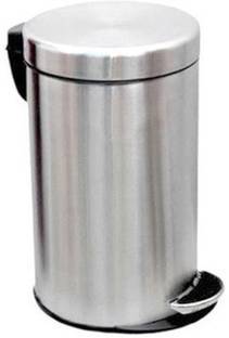 KEEPWELL Stainless Steel Pedal Dustbin with Plastic Bucket / Waste bin / Trash Bin / Garbage bin for Home & Office (11 Litre - 10 Dia X 15 Height inch) Stainless Steel Dustbin