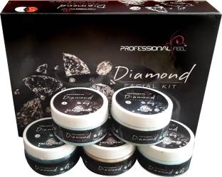 Professional Feel Diamond Facial Kit, Include Way to use facial kit, Unisex for Fairness, Whiting, Skin, Instant Result Without Damage Skin (Set of 5) 500 g