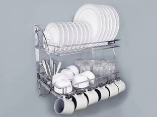 Levon Utensil Kitchen Rack Steel Wall Mount Kitchen Dish Rack Plate Cutlery Stand/Kitchen Utensils Rack/Modern Kitchen Storage Organiser - Size (455 X 255 X 270 Mm)