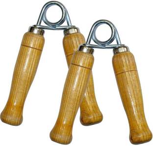 Monika Sports 2 Pc Wooden Hand Grip For Home Gym Fitness Exercise Hand Grip/Fitness Grip
