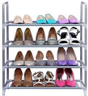 CMerchants 4-L-SHOE-RACK023 Metal Collapsible Shoe Stand