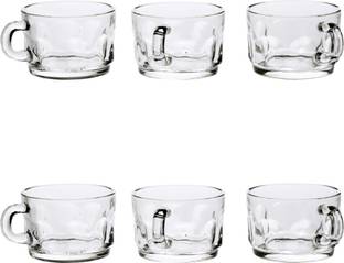 Bloom Pack of 6 Glass New Designer Tea Cup_01115