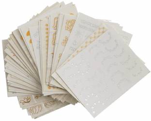 SYGA 30 Sheets Gold Silver Nail Art Water Transfer Decals Metallic Nail Stickers Nail Decorations