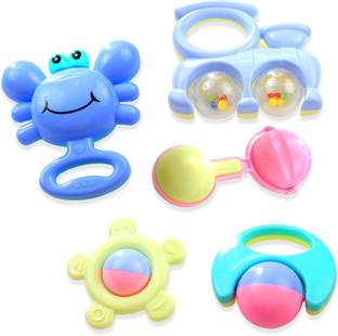 Chipbeys Bright and Colorful 5 Piece Baby Rattle Rattle