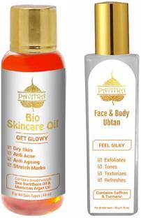 PavitraPlus Instant Glow Pack for Facial Brightening and Silky Skin Texture - with Anti-Tan Anti-Acne Skin Toner Formula