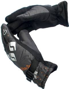 AlexVyan 1 Pair Anti Slip Snow Proof Warm Winter Cycling, Bike, Motorcycle Man Protective Riding Gloves