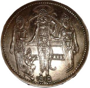 Poojacoin P-25 ANCIENT RAM DARBAR LORD RAM LAXMAN SITA & HANUMAN JI VERY RARE Decorative Showpiece  -  5 cm