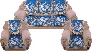 Multitex Velvet Floral 3+2 Seater Sofa Cover