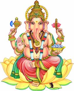 Pixel Print 55 cm Ganpati Bappa Removable Sticker