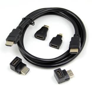 microware HDMI Cable 1.5 m 1.5m hdmi cable with 90 270 Degree Right Angle HDMI Male to Female Mini Micro Adapter Cable Package
