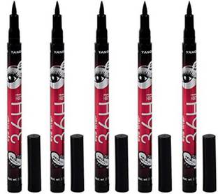 YANQINA waterproof liquid eye liner 36 hours stay pack of 5 15 g