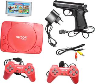 VK MART KJM-05 2222 8 BIt TV Video Game with Super Mario, Fifa Soccer 2000, Olympic 2000, Duck Hunt, Long Jump, Clay shotting, Galaxian