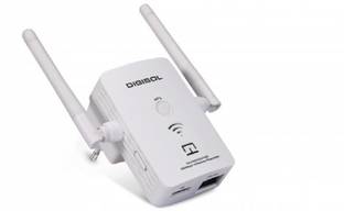 DIGISOL DG-WR3001NE WiFi Range Extender 2.4 GHz 300 Mbps Wifi Speed Dual Band External Antenna Both (Ethernet and ADSL)