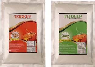 Tejdeep Chai Powder Premix Ginger Lemongrass Tea Lemon Grass, Ginger Instant Tea Pouch