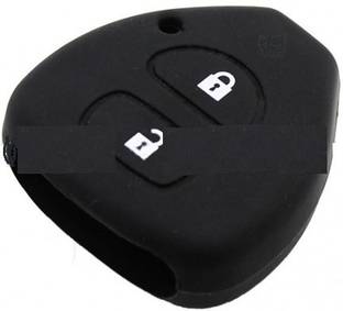 Jadebin Silicone Key Cover For Toyota Innova / Fortuner /Corolla With 2 Button Remote Key Car Key Cover