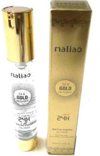 MALIO Original High quality face & neck Gold Gel Primer for perfact base 24 hours Oil free Matte finish ( Transparant) Primer  - 30 ml