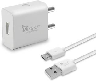 Syska 10 W 2 A Wall Charger for Mobile with Detachable Cable