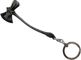 JARK Thor Hammer Stormbreaker Metal Pendant Movie Jewellery Car Key Chain2 (Silver) Key Chain