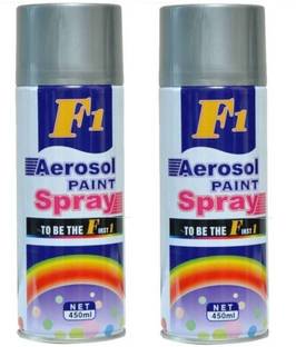 F1 Aerosol 2pc combo Silver Spray Paint 500 ml