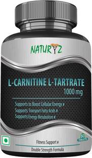 NATURYZ L-Carnitine L-Tartrate(Double Strength Formula)Amino acid for Muscle,Brain & Heart