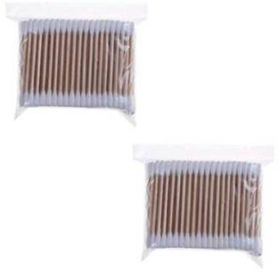 Hua You Wooden Stick Double Head Tips Natural Pure Cotton Swabs Ear Cleaning Picks Buds