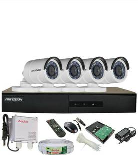HIKVISION Hikvision DVR 720P DS-7B04HGHI-F1 OR DS-7204HGHI-F1 1PCS BULLET CAMERA DS-2CE1ACOT-IRP/ECO OR DS-2CE1ACOT-IRP 90METAR CABLE 1TB SATA HDD COMBO KIT Security Camera