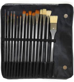 BRuSTRO Artists' Mixed Hair Brush Set of 15