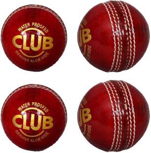 Hightop Leather Cricket Ball 2 Part Pack of 4 (Club Stamp) Cricket Leather Ball