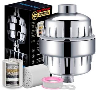 Dr. Water Universal Shower Head Water Filter - High Output | Pure Aroma | Remove Chlorine, Fluoride, Odors, Heavy Metals, Bacteria Viruses, Lead, Salt, Iron & Softens Hard Water – Adds Vitamin C, Minerals, Oxygen- Reduces Dry Itchy Skin, Dandruff, Eczema for Healthier, Glowing & Stronger Skin, Hairs, Nails, Boosts Health of Your Skin, Hairs & Nails with Replaceable POWERFULL Multi-Stage Filter Cartridge (10 Stage)–Increases pH & ORP– Fits Any Shower Head, Handheld Shower Shower Head