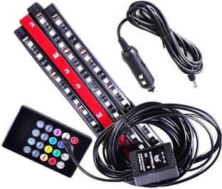 NEWGTBE Atmosphere 4 strips, 48 led,12 led each strips with Sound active system & wireless remote control Car Fancy Lights