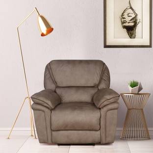 @Home by nilkamal Fuzzy Leather Powered Recliners Recliner