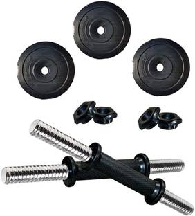 Protoner 14 kg 14 kg PVC Adjustable Dumbbells with Gloves & Hand Gripper Home Gym Combo