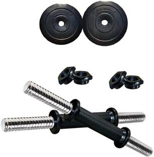 Protoner 20 kg PVC Adjustable Dumbbells with Gloves & Hand Gripper Adjustable Dumbbell