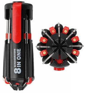 SHREWAS 8 in 1 Multifunctional Screwdriver Set With Led Torch Combination Screwdriver Set