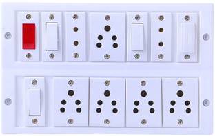 BAHUL Power strip extension multi outlet board Fitted with 7 Anchor Sockets(5 Amp) with 4 Metre Chord With 5 Amp Plug 7  Socket Extension Boards