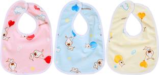 FIRST TREND Waterproof baby bibs/aprins for the babies Heart Print Pack of 3