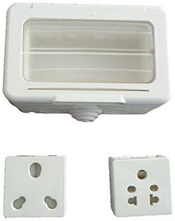 E-DAMEN C&S electric Polyvinyl Chloride Type 4 Module Gang Box with 1 6A and 16A Socket 16 A One Way Electrical Switch
