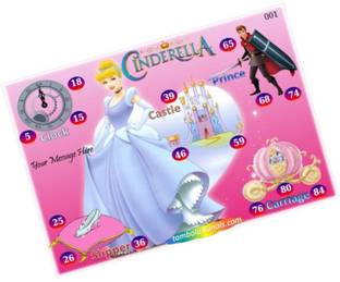 PartyStuff Cinderella kukuba 1 - Designer Kukuba in Tambola Housie (24 Cards) Party & Fun Board Game
