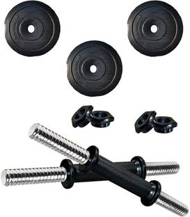 Protoner 12 Kg PVC Dumbbells with Gloves & Hand Gripper Adjustable Dumbbell