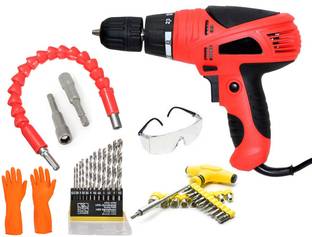 ISC Karigar Professional Electric Screwdriver With Flexible Shaft & Many Multi Usable Combo Pistol Gri...
