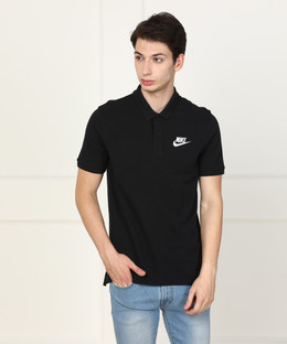 black nike collar shirt