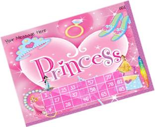 PartyStuff Princess kukuba Grid 1 - Designer Kukuba in Tambola Housie Tickets (24 Cards) Party & Fun Board Game