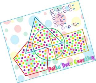 PartyStuff Polka Dots Count Calculation - Count Calcuation in Paper Games (12 Cards) Party & Fun Board Game