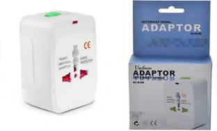 Unifree Universal World Wide Travel Power Plug Adapter/Charger Adapter Plug, EU/AU/UK/US/CN/JP/HK Euro 2016 Surge Protector वर्ल्डवाइड एडाप्टर